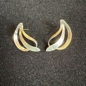 Stylish Sterling Silver Post Earrings